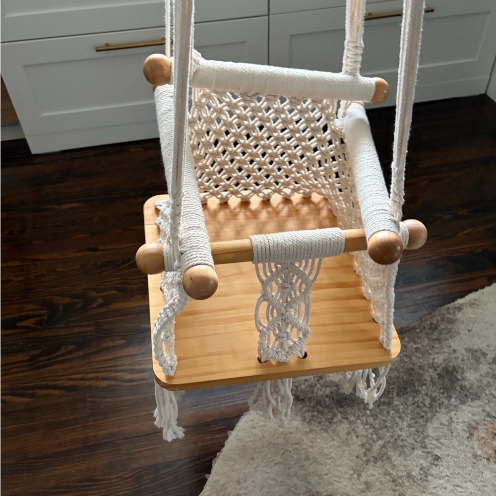 Handcrafted Macrame Baby Swing